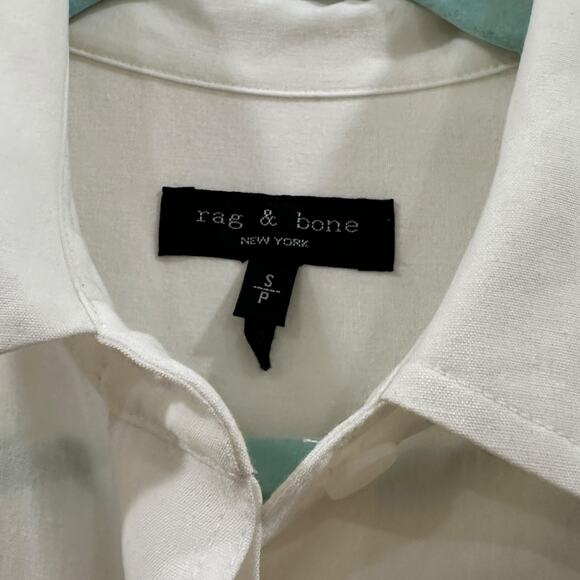 Rag & Bone Luna Linen Midi Dress In Marsh - Picture 6 of 8